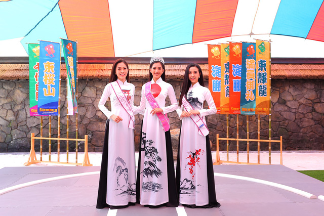 HH Trần Tiểu Vy đọ sắc 2 Á hậu Phương Nga, Thúy An trong tà áo dài