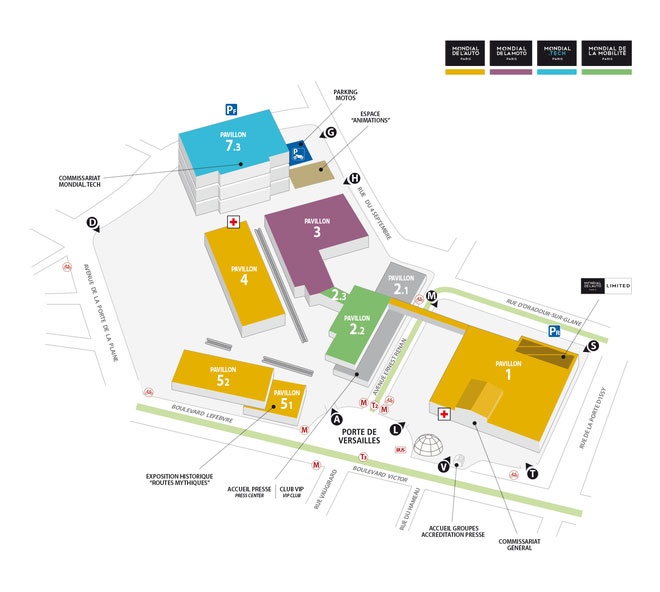 Vị trí gian hàng của VinFast tại Paris Motor Show 2018