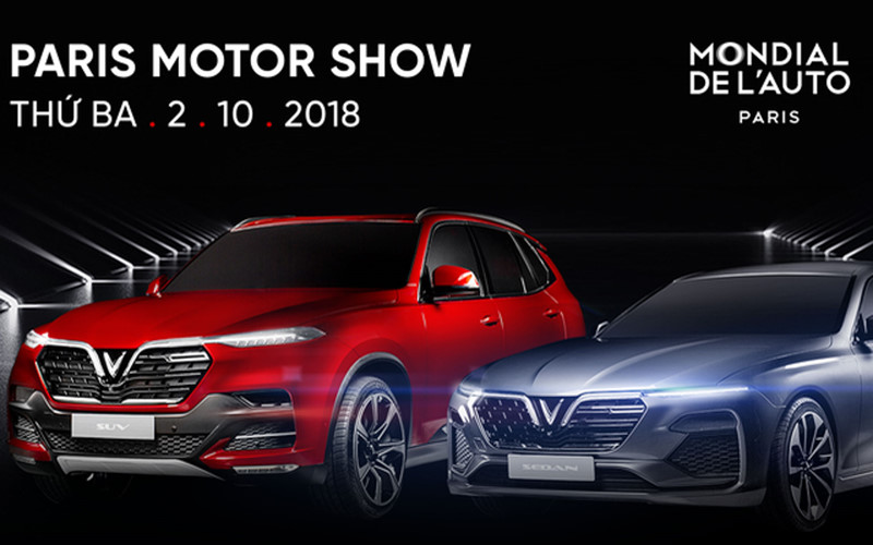 Loạt xế hộp đọ sức cùng xe Vinfast tại Paris Auto Show 2018