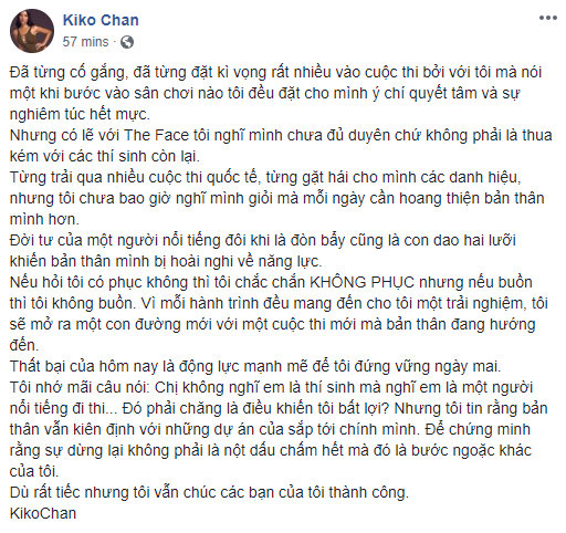 Tình cũ Kim Lý bức xúc khi bị Minh Hằng loại khỏi The Face chỉ vì truyền thông tiêu cực