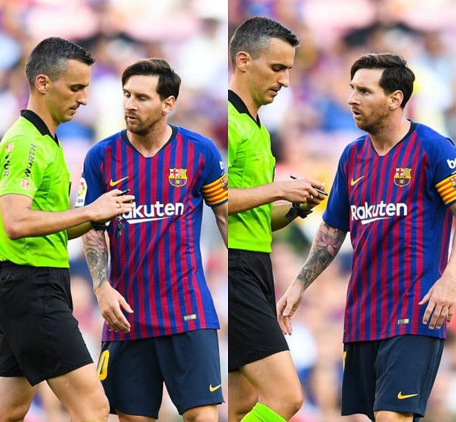 Messi đã dằn mặt trọng tài trên sân như thế nào?
