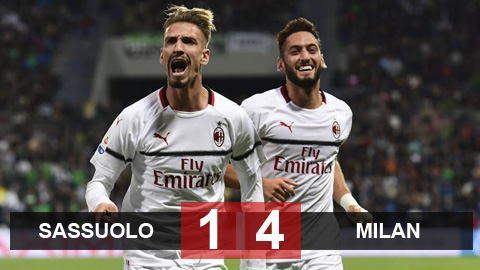 Sassuolo 1-4 Milan: Ghế của Gattuso tạm thời bớt lung lay
