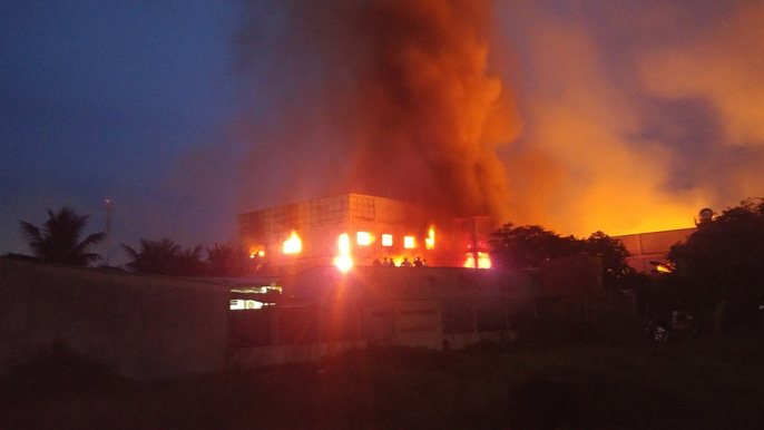 Bình Dương: Cháy lớn ở công ty gỗ T.G