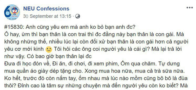 Cô gái tức điên chia tay bạn trai khăng khăng nói: Anh cũng yêu em mà anh không bỏ bạn anh được!