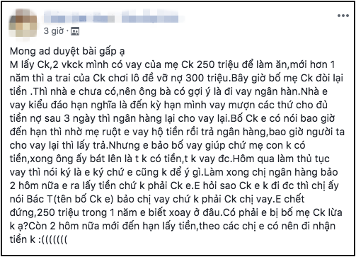 Lo sợ bị bố mẹ chồng lừa ký giấy vay 250 triệu, nàng dâu lên mạng xin tư vấn lại nhận về gạch đá tơi bời
