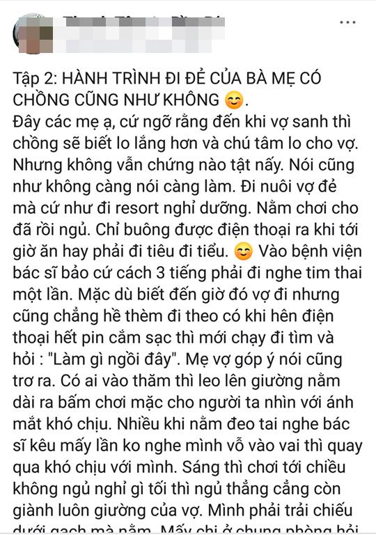 Chia sẻ tủi hờn của người vợ đi đẻ lần 2 gặp chồng vô tâm đến... cạn lời