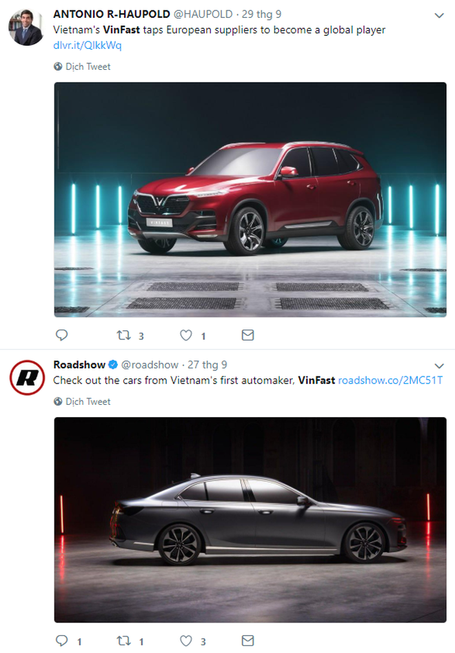 Vinfast lọt Top Trending của Twitter ngay khi trình diễn, dân tình quốc tế bình luận ầm ầm không kém người Việt