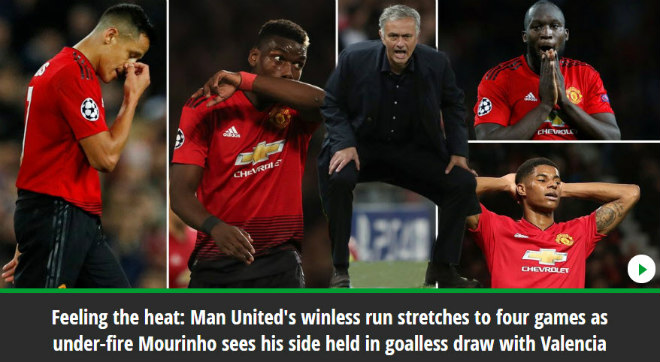 MU hòa đau Valencia: Báo chí Anh xót thương Jose Mourinho