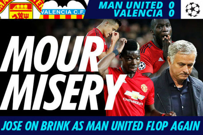 MU hòa đau Valencia: Báo chí Anh xót thương Jose Mourinho