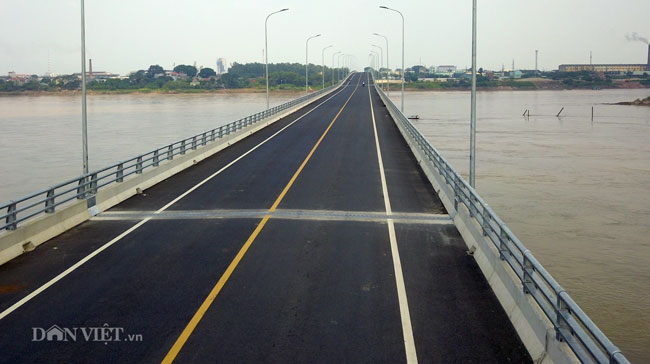 Toàn cảnh cầu 1.400 tỷ nối Hà Nội và Phú Thọ trước ngày thông xe