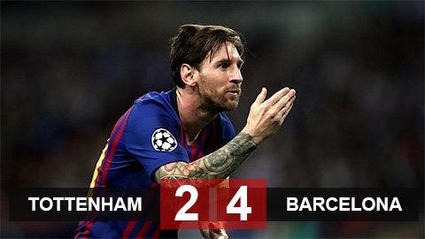 Messi lập cú đúp, Barca đẩy Tottenham vào cửa tử