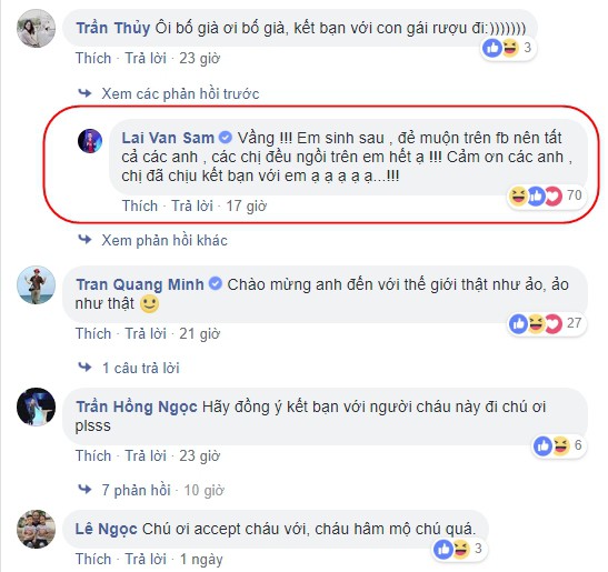 Nhà báo Lại Văn Sâm gia nhập MXH, dí dỏm thừa nhận: Em sinh sau, đẻ muộn trên Facebook