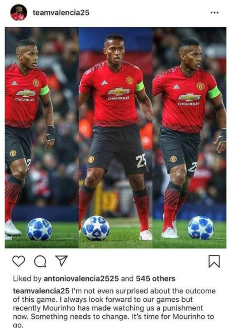 Đội trưởng Man Utd thích đăng tải đòi sa thải Mourinho