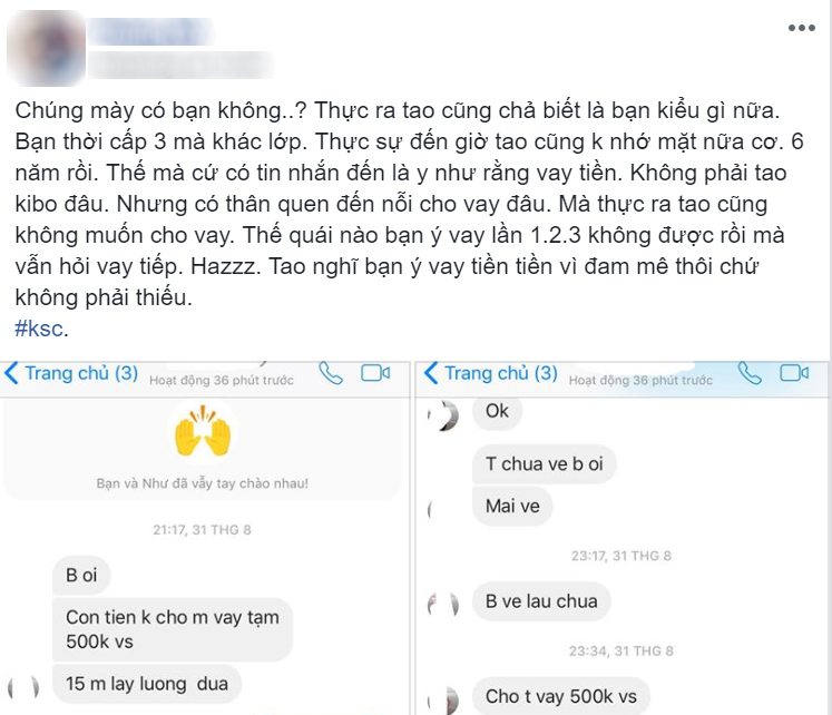 Chàng trai bất lực khi suốt ngày bị bạn không thân gì cho cam vay tiền như đúng rồi