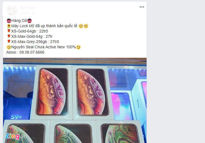 iPhone XS và XS Max đội lốt quốc tế, rao bán giá thấp ở VN