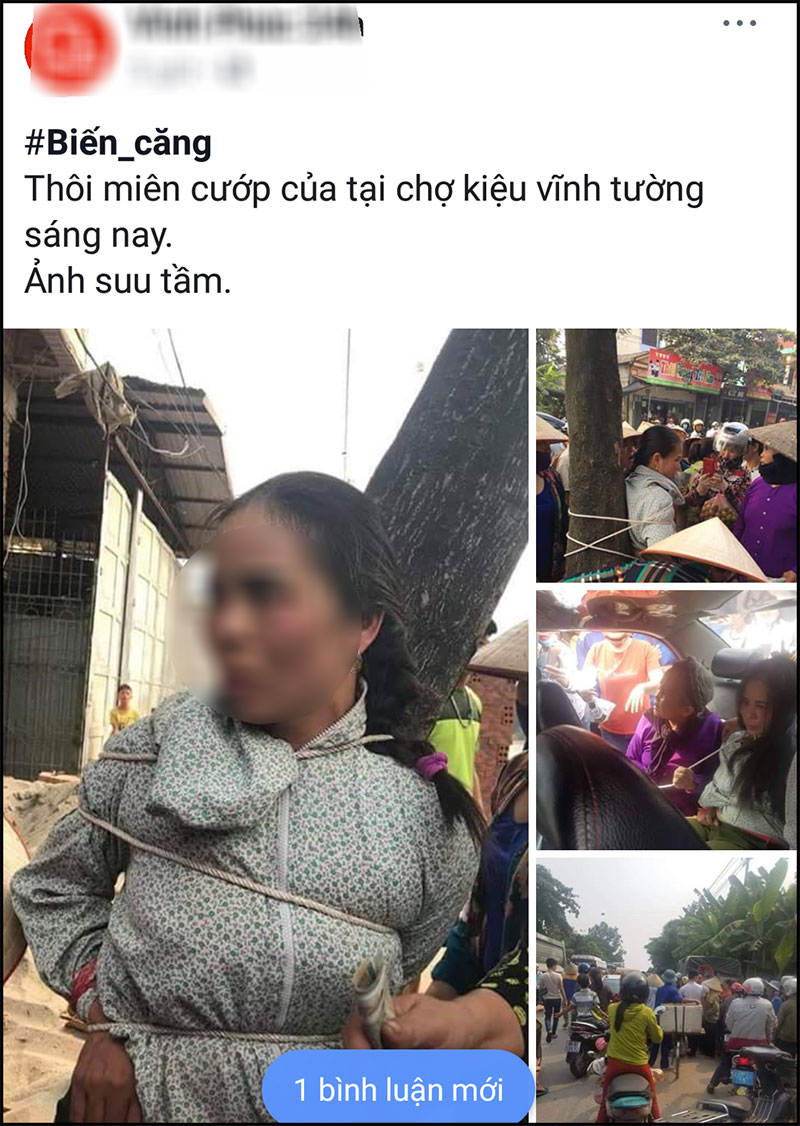 Thực hư chuyện người phụ nữ bị trói vào gốc cây vì thôi miên cướp tài sản ở Vĩnh Phúc