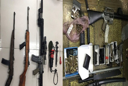 Choáng với kho vũ khí AK 47, AR 15 của 2 lái súng Quảng Ninh, Bắc Ninh