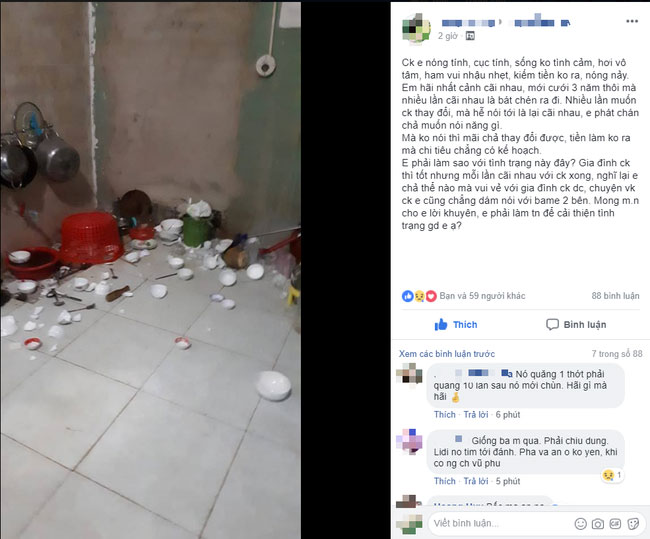 Chồng không kiếm ra tiền nhưng hễ cãi nhau là đập đồ, vợ ấm ức kể khổ thì được chị em chỉ cho kế hay này