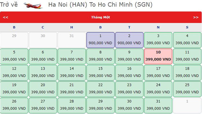 Giá vé máy bay Tết 2019 đang tăng mạnh