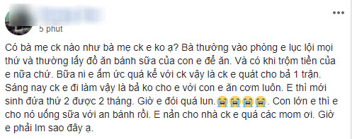 Nàng dâu tố mẹ chồng ăn vụng đồ của cháu còn có thói ăn cắp vặt, chị em đã chẳng bênh còn trách thêm vì lý do này
