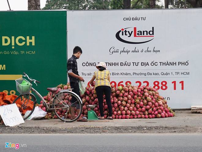 Thanh long Bình Thuận đổ về Sài Gòn giá 15.000 đồng 2 kg