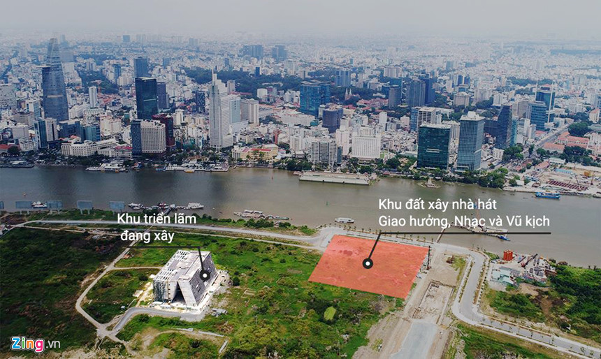 Cận cảnh khu đất kim cương xây nhà hát ở Thủ Thiêm