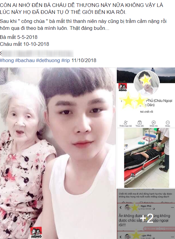 Bạn bè tiếc thương cháu ngoại của cụ bà xì tin nhất Việt Nam ra đi khi tuổi đời còn quá trẻ