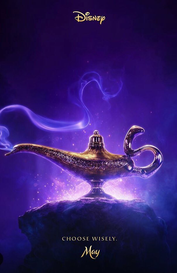 Disney ra mắt poster Aladdin live-action lung linh ảo diệu, Will Smith háo hức biến thân thành Thần đèn xanh lè