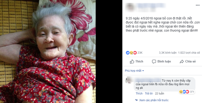 Hai bà cháu trong series clip đút cơm cho bà ngoại Công chúa U90 siêu dễ thương đã qua đời, CĐM vô cùng xót thương