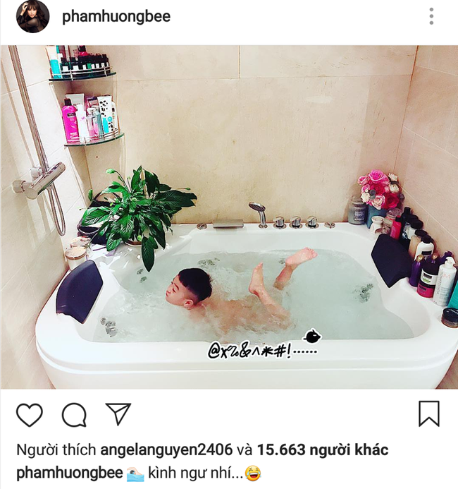 Sang Mỹ chữa bệnh nhưng Phạm Hương liên tục gây chú ý khi đăng ảnh về một cậu bé đáng yêu