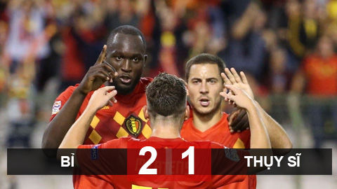 Bỉ 2-1 Thụy Sĩ: Lukaku lập cú đúp