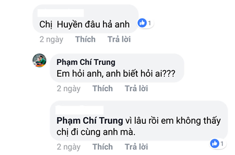 Chí Trung đăng ảnh cùng bà xã Ngọc Huyền nhưng phần bình luận với bạn bè lại gây hoang mang, khó hiểu