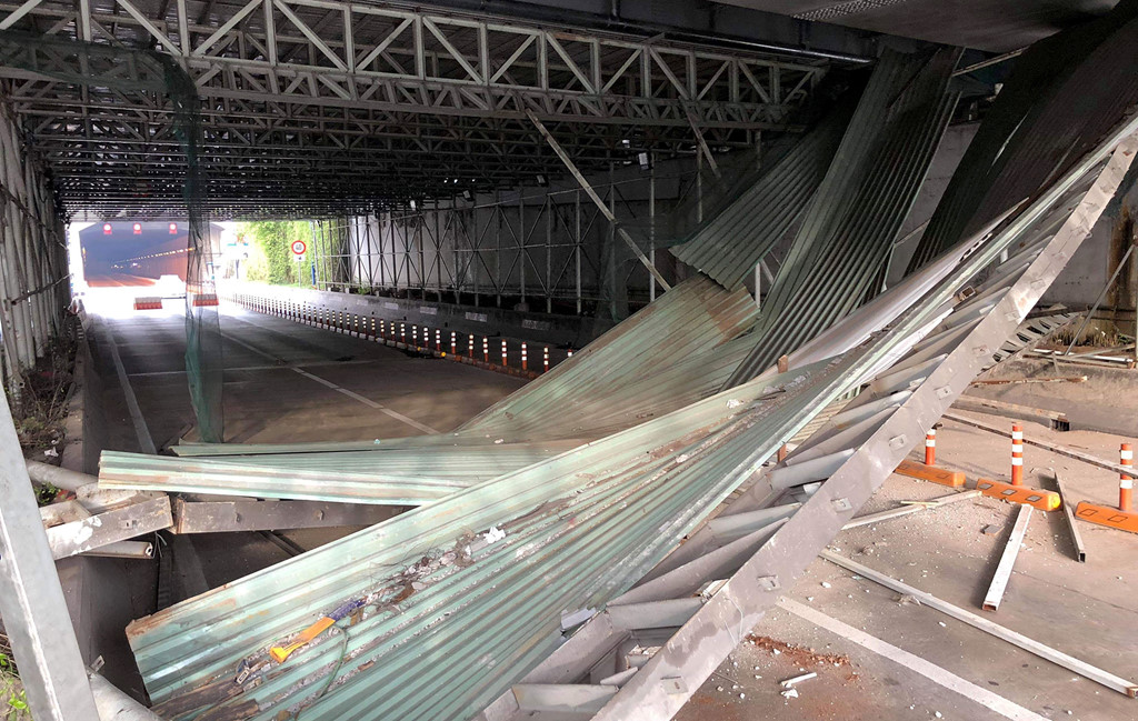 Hiện trường vụ sập giàn giáo trước hầm Thủ Thiêm