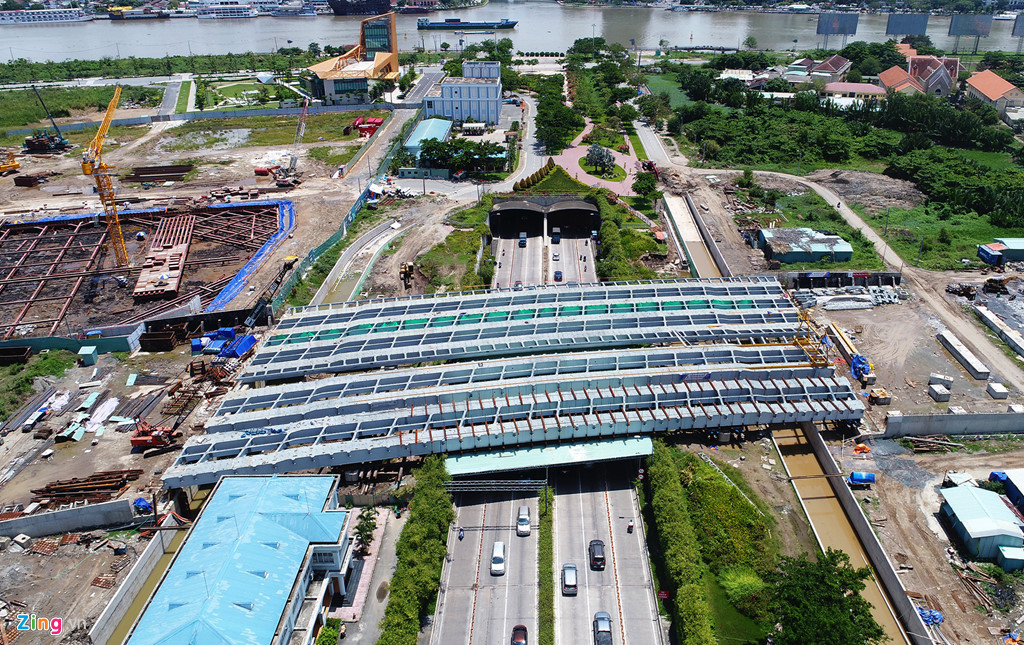 Hiện trường vụ sập giàn giáo trước hầm Thủ Thiêm