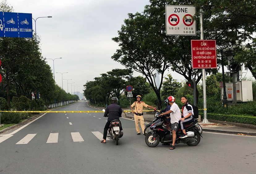 Hiện trường vụ sập giàn giáo trước hầm Thủ Thiêm