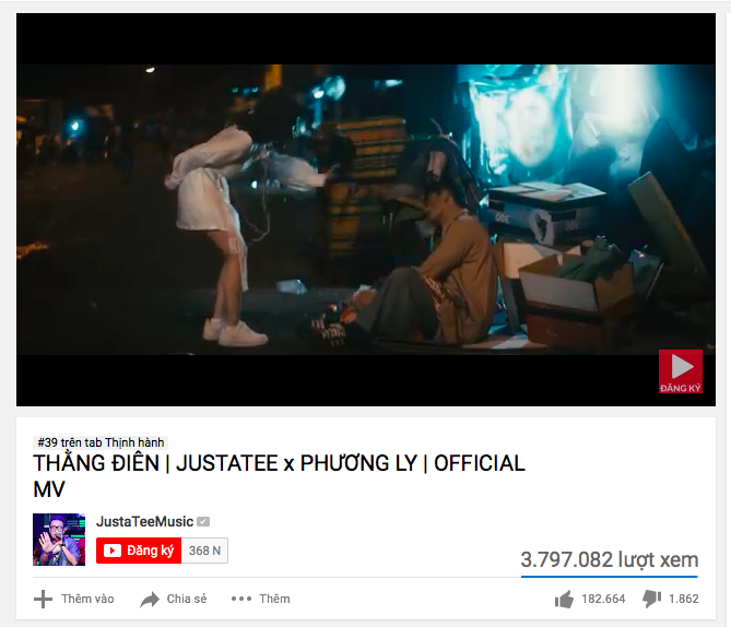 Vượt mặt HongKong1, Thằng điên chạm đỉnh trending Youtube Việt Nam, tấn công cả Nhật Bản và Canada