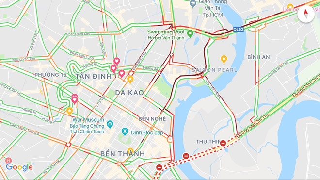 Sập giàn giáo trước hầm Thủ Thiêm, giao thông khu Đông Sài Gòn tê liệt