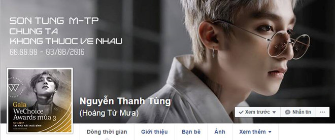 Sơn Tùng M-TP bị Facebook vô hiệu hóa trang cá nhân?