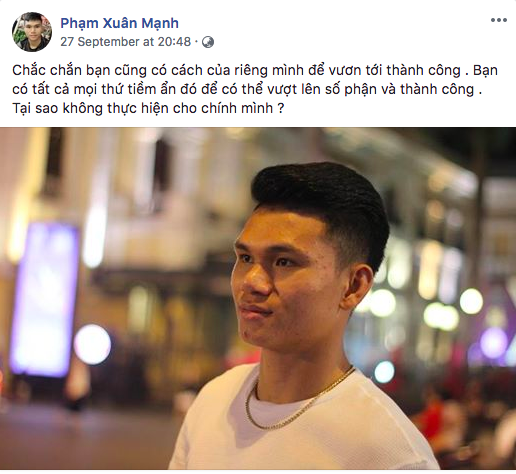 Không còn nghi ngờ gì nữa, Phạm Xuân Mạnh của U23 Việt Nam chính là chàng cầu thủ chỉ cần thở nhẹ là ra cả rổ quote Không còn nghi ngờ gì nữa, Phạm Xuân Mạnh của U23 Việt Nam chính là chàng cầu thủ chỉ cần thở nhẹ là ra cả rổ quote