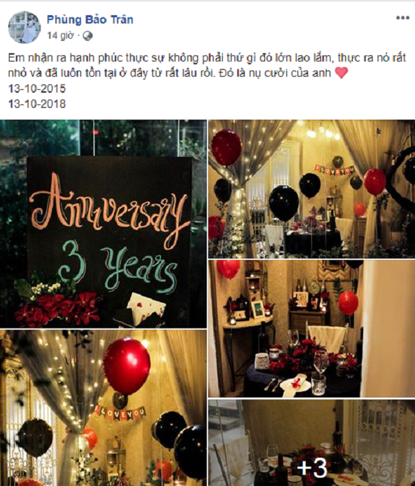 Kỉ niệm 3 năm yêu, cầu thủ Văn Thanh và bạn gái xinh đẹp show tình yêu mật ngọt khiến bao người ghen tị