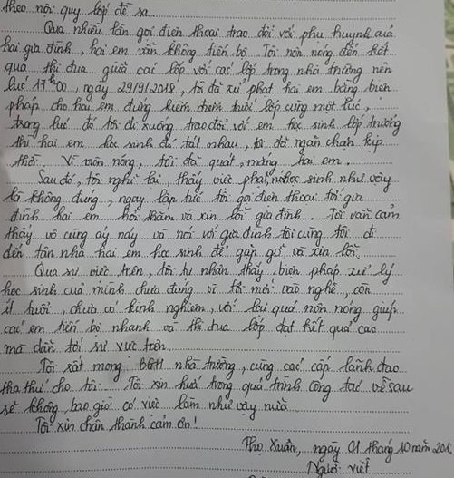 Thực hư việc cô giáo Hà Nội bị tố bắt học sinh tát nhau trong lớp