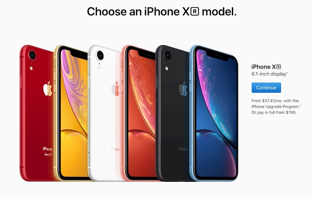 iPhone XR đã cho đặt trước trên website Apple