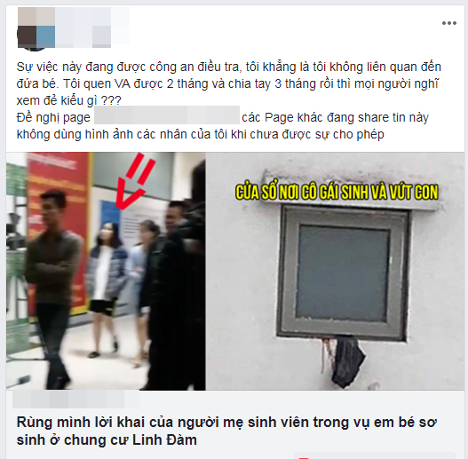 Thanh niên từng là người yêu cô gái ném con từ tầng 31 lên tiếng sau hàng loạt tin đồn