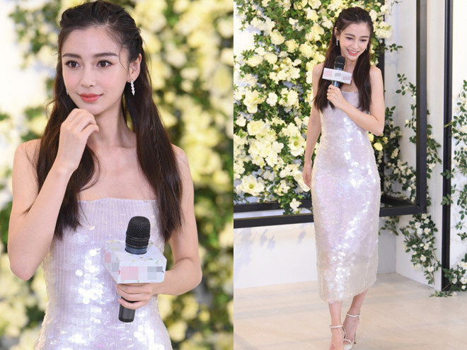 Angelababy gặp sự cố tuột váy vì vóc dáng gầy gò