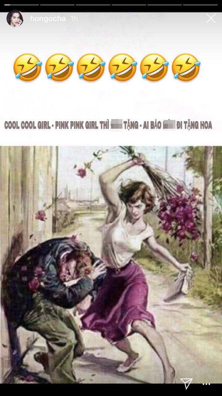 Hà Hồ gây tranh cãi khi vô tư đăng hình có câu nói dung tục, phản cảm lên trang cá nhân