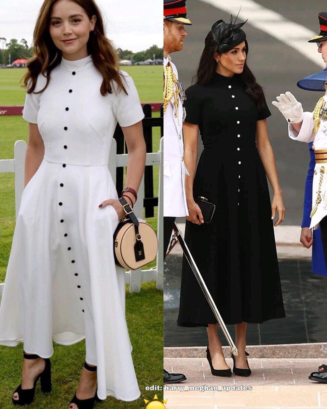 Oan gia ngõ hẹp như Meghan Markle, diện đầm midi thanh lịch ai ngờ lại đụng hàng ngay tình cũ của chồng