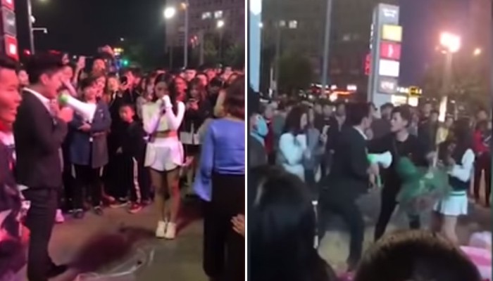 Màn cầu hôn oái oăm nhất năm: Hai chàng trai cùng bày tỏ với một cô gái không thành nên lao vào đánh nhau Màn cầu hôn oái oăm nhất năm: Hai chàng trai cùng bày tỏ với một cô gái không thành nên lao vào đánh nhau