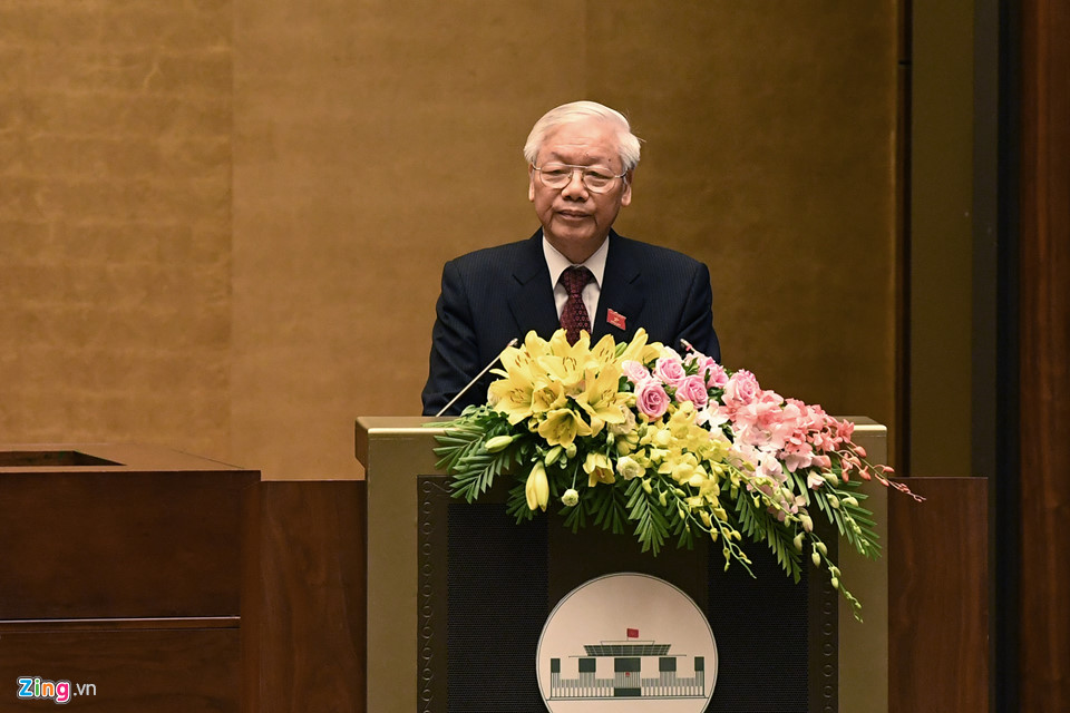 Tổng bí thư Nguyễn Phú Trọng trong ngày đắc cử Chủ tịch nước