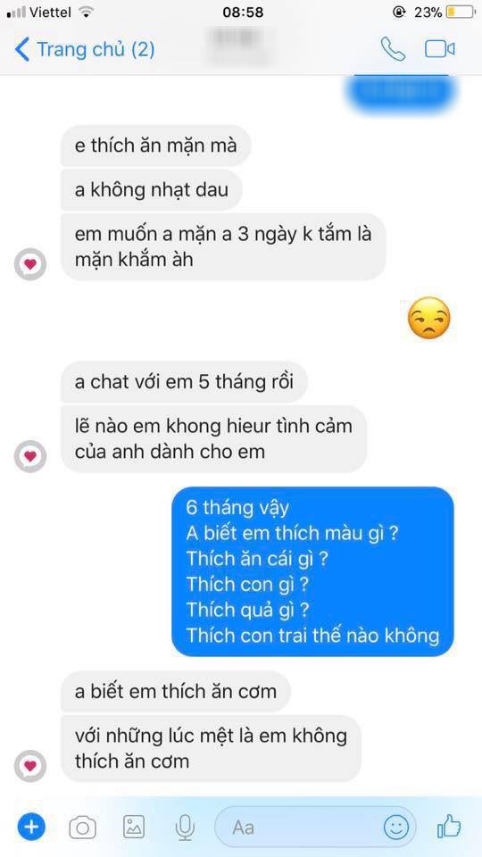 5 tháng hỏi đúng 1 câu Ăn cơm chưa?, thanh niên dỗi ngược crush: Em không hiểu tình cảm của anh à?
