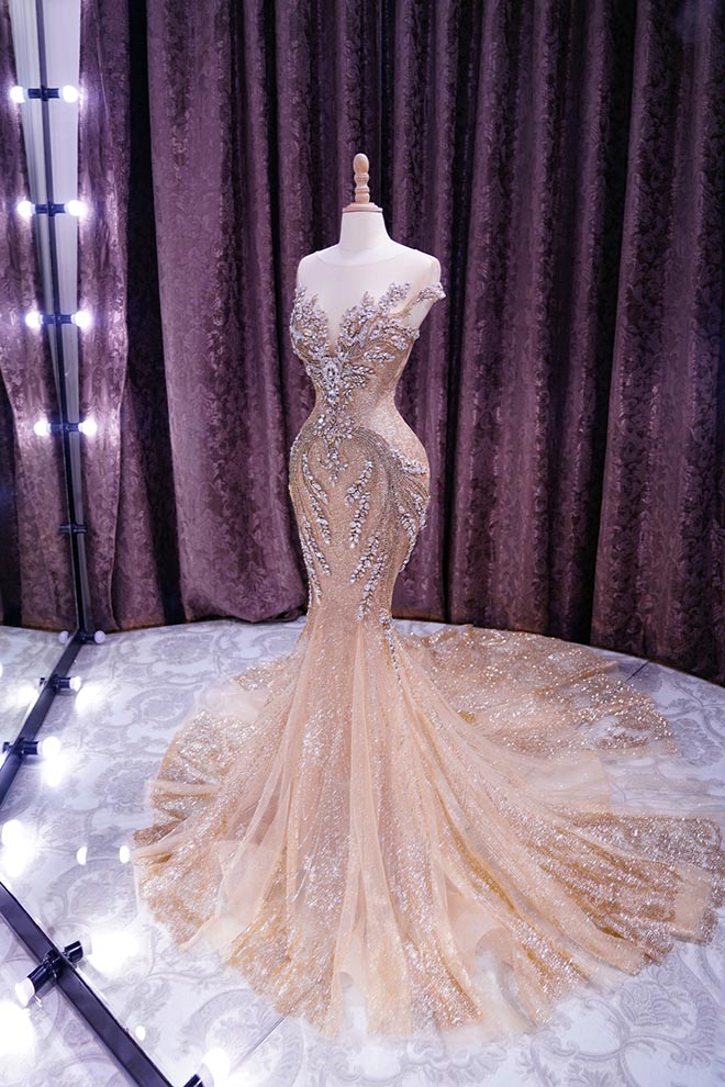 Hé lộ trang phục dạ hội của Phương Nga trong đêm chung kết HH Hòa bình Quốc tế tối mai